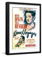 Now, Voyager, Bette Davis, Bette Davis, Paul Henreid on Midget Window Card, 1942-null-Framed Art Print