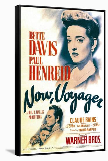 Now, Voyager, Bette Davis, Bette Davis, Paul Henreid on Midget Window Card, 1942-null-Framed Stretched Canvas