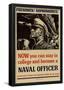 Now You Can Stay in College and Become a Naval Officer WWII War Propaganda Art Print Poster-null-Framed Poster