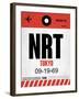 NRT Tokyo Luggage Tag 1-NaxArt-Framed Art Print