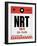 NRT Tokyo Luggage Tag 1-NaxArt-Framed Art Print