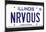 NRVOUS License Plate Movie Poster-null-Mounted Poster