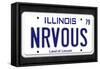 NRVOUS License Plate Movie Poster-null-Framed Stretched Canvas