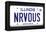 NRVOUS License Plate Movie Poster-null-Framed Stretched Canvas