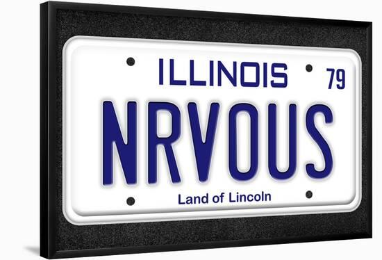 NRVOUS License Plate Movie Poster-null-Framed Poster