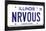 NRVOUS License Plate Movie Poster-null-Framed Poster