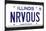 NRVOUS License Plate Movie Poster-null-Mounted Poster