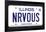 NRVOUS License Plate Movie Poster-null-Framed Poster