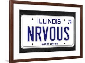 NRVOUS License Plate Movie Poster-null-Framed Poster