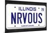 NRVOUS License Plate Movie Poster-null-Mounted Poster