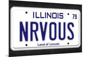 NRVOUS License Plate Movie Poster-null-Mounted Poster