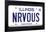 NRVOUS License Plate Movie Poster-null-Framed Poster