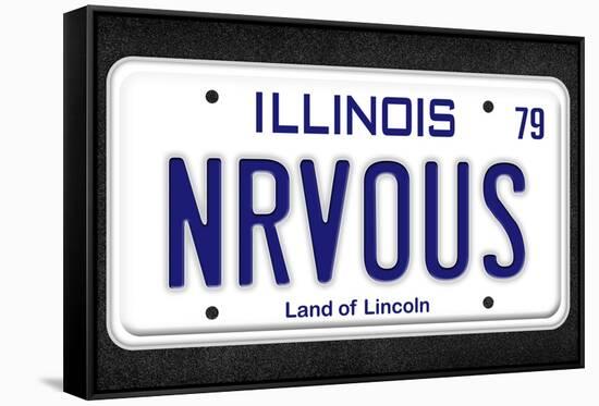 NRVOUS License Plate Movie Poster-null-Framed Stretched Canvas