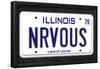 NRVOUS License Plate Movie Poster-null-Framed Poster