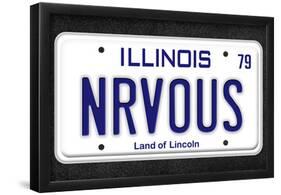 NRVOUS License Plate Movie Poster-null-Framed Poster