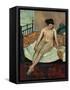 Nu à la couverture rayée-Suzanne Valadon-Framed Stretched Canvas