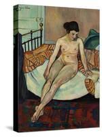 Nu à la couverture rayée-Suzanne Valadon-Stretched Canvas