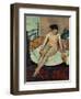 Nu à la couverture rayée-Suzanne Valadon-Framed Giclee Print