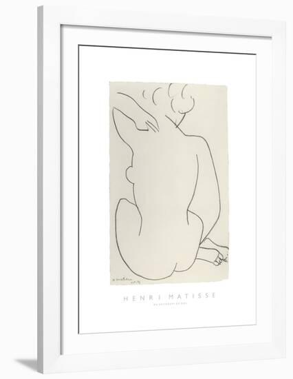 Nu Accroupi de Dos-Henri Matisse-Framed Art Print