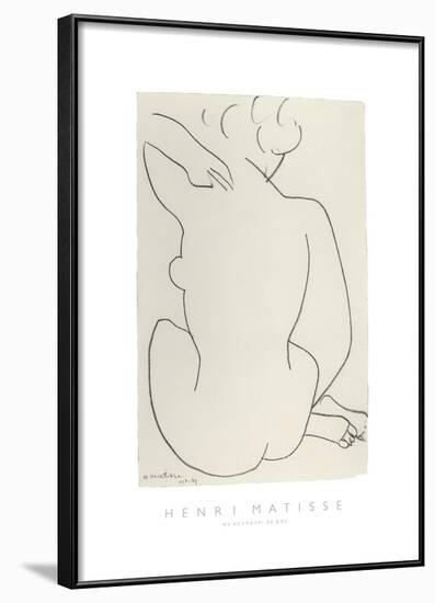 Nu Accroupi de Dos-Henri Matisse-Framed Art Print