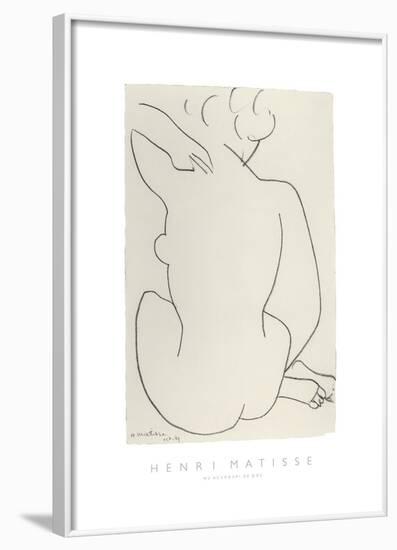 Nu Accroupi de Dos-Henri Matisse-Framed Art Print