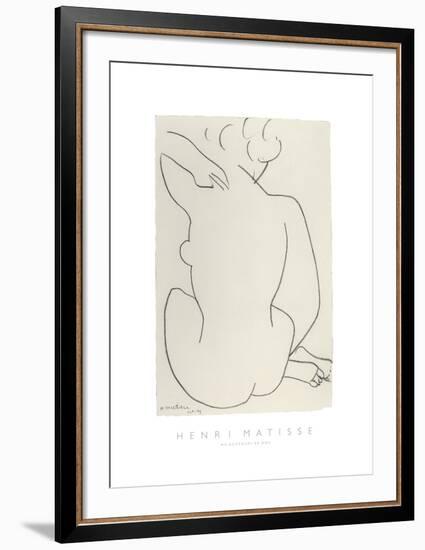 Nu Accroupi de Dos-Henri Matisse-Framed Art Print