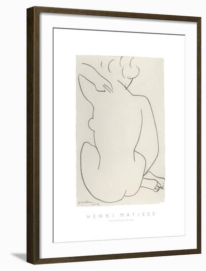 Nu Accroupi de Dos-Henri Matisse-Framed Art Print