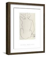 Nu Accroupi de Dos-Henri Matisse-Framed Art Print