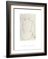 Nu Accroupi de Dos-Henri Matisse-Framed Art Print