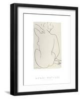 Nu Accroupi de Dos-Henri Matisse-Framed Art Print