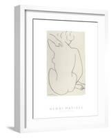 Nu Accroupi de Dos-Henri Matisse-Framed Art Print