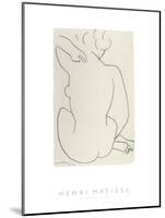 Nu Accroupi de Dos-Henri Matisse-Mounted Art Print