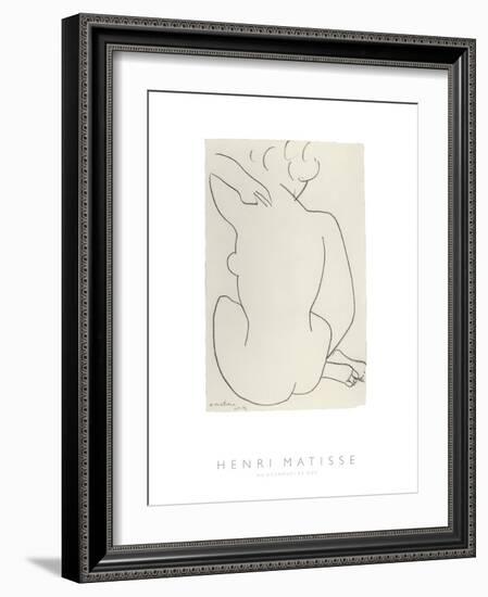 Nu Accroupi de Dos-Henri Matisse-Framed Art Print