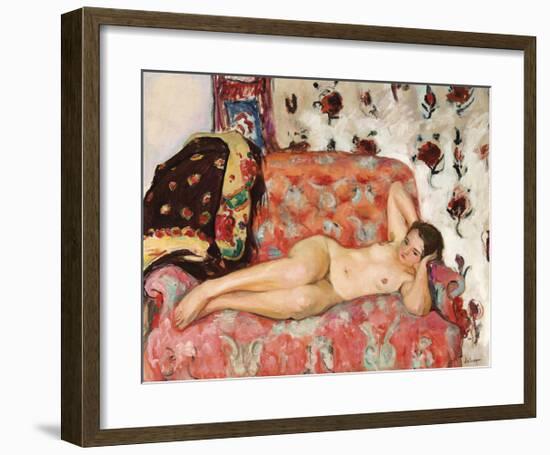 Nu Allonge sur le Canape-Henri Lebasque-Framed Premium Giclee Print