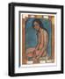 Nu Assis, C.1909 (Oil on Canvas)-Amedeo Modigliani-Framed Giclee Print