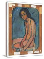 Nu Assis, C.1909 (Oil on Canvas)-Amedeo Modigliani-Stretched Canvas