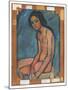 Nu Assis, C.1909 (Oil on Canvas)-Amedeo Modigliani-Mounted Giclee Print
