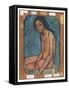 Nu Assis, C.1909 (Oil on Canvas)-Amedeo Modigliani-Framed Stretched Canvas