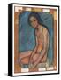 Nu Assis, C.1909 (Oil on Canvas)-Amedeo Modigliani-Framed Stretched Canvas
