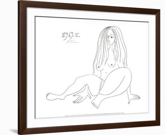 Nu Assis, c.1969-Pablo Picasso-Framed Serigraph