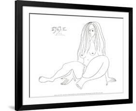 Nu Assis, c.1969-Pablo Picasso-Framed Serigraph