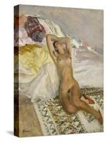 Nu assis-Henri Lebasque-Stretched Canvas