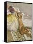 Nu assis-Henri Lebasque-Framed Stretched Canvas