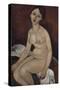 Nu assis-Amedeo Modigliani-Stretched Canvas