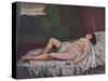 'Nu couché', mid 19th century, (1937)-Gustave Courbet-Stretched Canvas