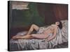 'Nu couché', mid 19th century, (1937)-Gustave Courbet-Stretched Canvas