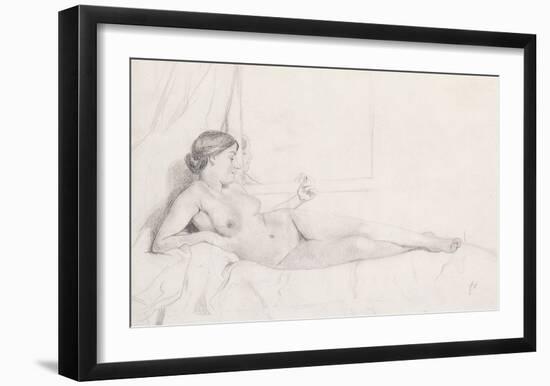 Nu Couche sur un Canape-Felix Edouard Vallotton-Framed Premium Giclee Print