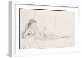 Nu Couche sur un Canape-Felix Edouard Vallotton-Framed Premium Giclee Print