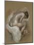 Nu féminin assis, s'essuyant le pied gauche-Pierre-Auguste Renoir-Mounted Giclee Print