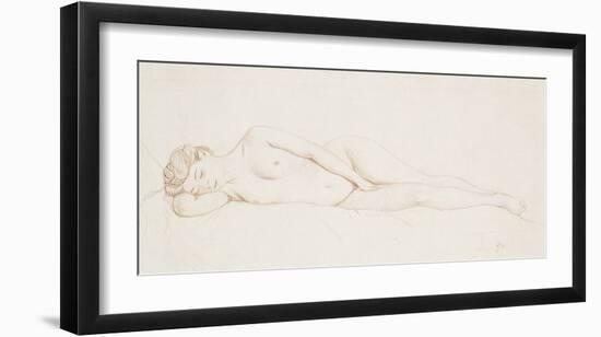 Nu Feminin Couche-Felix Edouard Vallotton-Framed Premium Giclee Print